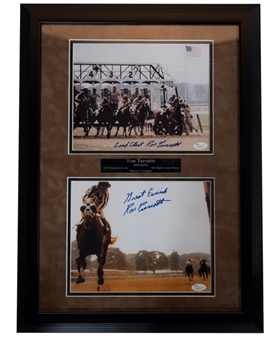 Ron Turcotte Signed & Inscribed Race Photos In 17x23 Framed Display (JSA)